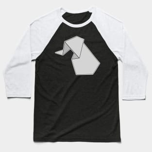 Elephant Origami Sticker Style Design Baseball T-Shirt